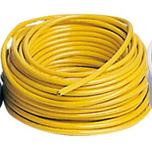 Триполюсен захранващ кабел жълт 24А 3х4 мм2